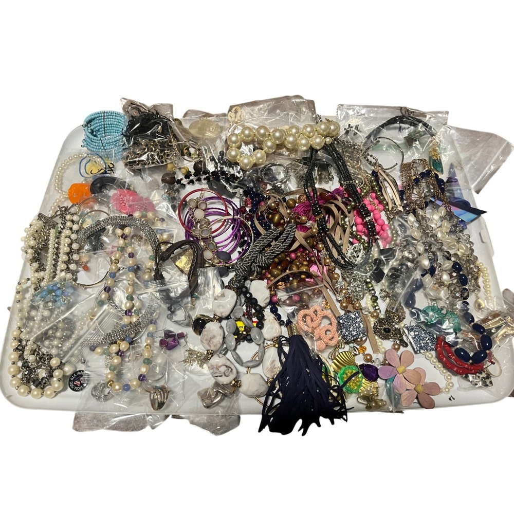 Five Pound Bagged Items All WearableMixed Jewelry ResellerLot- Lot 3